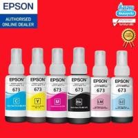 ราคา หมึก Epson 673 6สี หมึกเติมของแท้ แบบไม่มีกล่อง L800 L805 L810 L850 L1800 (40361775601)