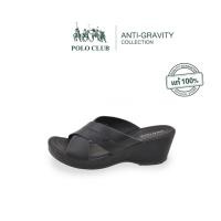 ราคา POLO CLUB รองเท้าแตะแบบสวม รุ่น AG 2798 สีดำ รองเท้าแตะผู้หญิง สูง 2 นิ้ว (18481816404)