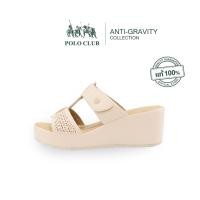 ราคา POLO CLUB รองเท้าแตะแบบสวม รุ่น AG 2781 สีเบจ รองเท้าแตะผู้หญิง สูง 2 5 นิ้ว (16805215533)