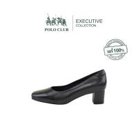 ราคา POLO CLUB รองเท้าหนัง รุ่น EX 1848 ดำ รองเท้าส้นสูง สูง 2 นิ้ว (21580763203)