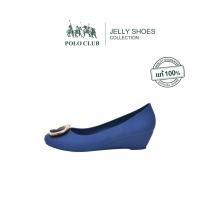 ราคา POLO CLUB รองเท้าคัทชู ยาง หัวมน ส้นเตารีด รุ่น JL 4010 สีเนวี่ สูง 2 นิ้ว (24320088211)