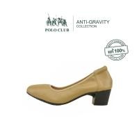 ราคา POLO CLUB รองเท้าหนัง รุ่น AG 1935 สีกากี รองเท้าคัดชูผู้หญิง สูง 2 นิ้ว (22933410126)