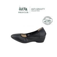 ราคา POLO CLUB รองเท้าหนัง รุ่น AG 1974 สีดำ รองเท้าคัดชูผู้หญิง สูง 2 นิ้ว (27956323333)