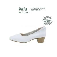 ราคา POLO CLUB รองเท้าหนัง รุ่นAG 1972 สีขาว รองเท้าคัดชูผู้หญิง สูง1 5นิ้ว (28932681592)