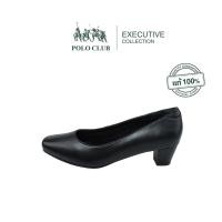 ราคา POLO CLUB รองเท้าหนัง รุ่น EX 1863 สีดำ รองเท้าคัทชูผู้หญิง สูง 2 นิ้ว (8150141992)