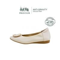 ราคา POLO CLUB รองเท้าคัทชูผู้หญิง รุ่น AG 1995 Off White รองเท้าทำงานผู้หญิง ส้นสูง 0 5 นิ้ว (40357142737)