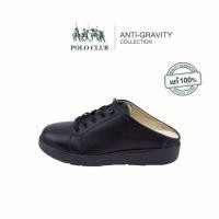 ราคา POLO CLUB รองเท้าผ้าใบหนัง เปิดส้น รุ่น AG 2001 สีดำ (40268008520)