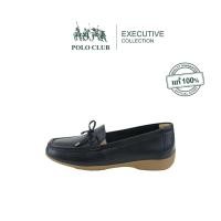 ราคา POLO CLUB รองเท้าหนัง รุ่น EX 1969 สีดำ รองเท้าคัทชูผู้หญิง (29256316277)