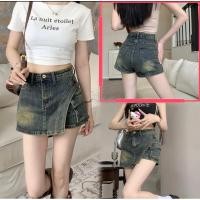 ราคา กางเกงกระโปรงทรงเอสไตล์เกาหลี สีสวยน่ารักๆ มีกระเป๋าข้างใช้งานได้จริง ใส่สบาย 822 (29465685400)