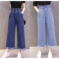 ราคา กางเกงยีนส์สไตล์เกาหลี Girl jeans กางเกงยีนส์ทรงกระบอกใหญ่ กางเกงขากว้าง สวยอาร์ต ยีนส์สไตล์เกาหลี 7168 (9649111450)