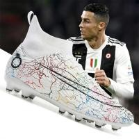 ราคา High Top รองเท้าฟุตบอลสีชมพู สำหรับผู้ใหญ่และเด็ก เหมาะสำหรับหญ้าเทียม AG (40208598216)