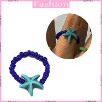 ราคา NAV สีสันเมล็ดลูกปัดแหวนทอมือแหวนปลาดาวแหวนลูกปัด Boho เครื่องประดับแหวนข้าวลูกปัดเครื่องประดับ (44252203231)