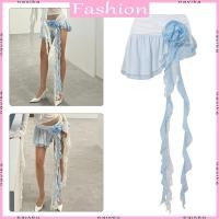 ราคา Nav ประณีตดอกไม้หรูหรา Contrast สี Ruffle Lace Trim กระโปรงสั้นพิเศษ (28282990011)