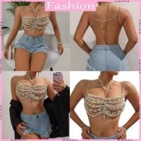 ราคา Nav สตรีคริสตัลสีสันสดใส Bra หน้าอกโซ่ไนท์คลับปาร์ตี้ Tube Top Body เครื่องประดับ (26682986648)
