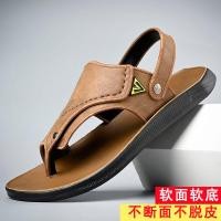 ราคา ผู้ชายฤดูร้อนสองสวมผู้ชายรองเท้าชายหาดหนังแท้รองเท้าแตะลําลอง Soft Sole 2025 Flip Flops รองเท้าแตะสไตล์ใหม่รองเท้าแตะรองเท้าผู้ชาย (42174101337)