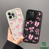 ราคา Toosci สําหรับ iPhone 6 6s 7 8 Plus X XS Max XR SE iPhone 11 12 13 14 Pro Max สีชมพูหวาน Bowknot ปลอกกันกระแทกฝาครอบโทรศัพท์มือถือ (25337624171)