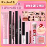 ราคา จัดส่งในพื้นที่ ซื้อ 6 แถม 2 ฟรี ชุดแต่งหน้า Lameila Full Face Bb Cream คอนซีลเลอร์ รองพื้น อายไลเนอร์ มาสคาร่า ดินสอเขียนคิ้ว ลิปสติก ชุดของขวัญความงามระดับพรีเมียมสำหรับสวมใส่ในชีวิตประจำวันและตอนเย