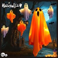 ราคา 2025 ฟักทองฮาโลวีน หุ่นแขวนผีน้อย มีไฟ ปรับได้ ผีน้อยฮาโลวีน วันHalloween ตกแต่งปาร์ตี้ (40922550896)