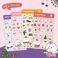ราคา สติกเกอร์ Festival เทศกาลแสนสุข สติ๊กเกอร์ แต่งแพลนเนอร์ Decorative Planner Stickers halloween ฮาโลวีน mimisplan (21551225099)