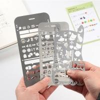 ราคา สเตนซิล เหล็ก ไม้บรรทัดวาดลาย Metal Stencil Template Stencils DIY แผ่นลอกลาย mimisplan (1048255652)