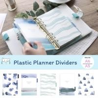 ราคา ที่คั่นแพลนเนอร์ WATERCOLOR แบ่ง 5 หมวดหมู่ Plastic Planner Dividers Tab Refill Divider Index ดัชนี A6 A5 mimisplan (1099171776)