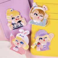 ราคา SALE ล้างสต๊อก สติ๊กเกอร์ตัวรีด Candy Girl ติดปกแพลนเนอร์ DIY Iron Patch Sticker ตัวรีดการ์ตูน ตัวรีดติดเสื้อ BT (7014515032)