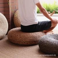 ราคา สไตล์ญี่ปุ่นหวายหญ้าทอเบาะสมาธิTatamiเบาะรองนั่งหนาหวายทอบ้านรอบเบาะสมาธิZenเบาะPouf (29841656771)
