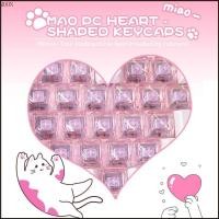 ราคา MOON Cute Kitten Keycaps Featuring Backlight สีใสลายหัวใจปุ่มกด 21 ชิ้น (51951377901)