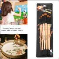 ราคา ดวงจันทร์ 6x แปรงทาสีอะคริลิคสีน้ําศิลปินพู่กันไนล่อนแปรงทาสีผมอุปกรณ์วาดภาพ (49300530875)