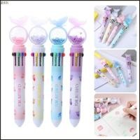 ราคา MOON Sequins ปากกาลูกลื่น 10 Color in 1 ปากกาเขียนปากการีฟิล Retractable Multicolor ปากกาสําหรับ Journaling (44073373113)