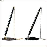 ราคา MOON ปากกาลูกลื่นโลหะคลาสสิกโซ่ที่ปลอดภัยแนบฐานยืนโต๊ะเคาน์เตอร์สํานักงาน (40823373098)
