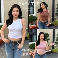 ราคา FEBY BABY TEE PREMIUM COTTON เสื้อยืดผู้หญิง เสื้อกล้าม คอกลม FEBY 3D LOGO (28438493853)