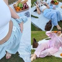 ราคา FEBY PANTS PREMIUM COTTON กางเกงขายาว ลายริ้ว (43912216245)