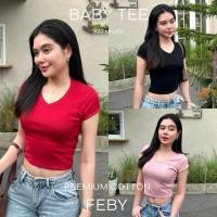 ราคา FEBY BABY TEE PREMIUM COTTON เสื้อยืดผู้หญิง คอวี แขนเต่อ (29659084106)