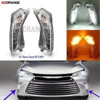 ราคา สําหรับ Toyota Camry 2015 2016 2017 2018 2019 LED DRL หมอกไฟหน้าขับรถโคมไฟสําหรับ Toyota ASV5 US รุ่น 2016 อุปกรณ์เสริม (57751780310)