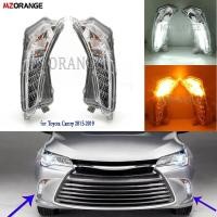 ราคา สําหรับ Toyota Camry 2015 2016 2017 2018 2019 LED DRL ไฟตัดหมอกไฟหน้าขับรถสําหรับ Toyota ASV5 USA รุ่น 2016 อุปกรณ์เสริม (46301799008)