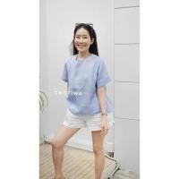 ราคา เสื้อคอกลม หลังผ่ากระดุม ปลายต่อย่นสวย เกร๋ Chotiwa (29855931889)