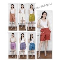 ราคา Linen Unisex Shorts กางเกงขาสั้นผู้ชายหรือผู้หญิง ลินินแท้ 100 (19453307591)