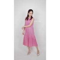 ราคา Chotiwa Maxi Dress เดรสยาวปลายจับจีบย่น ผ้าลินินแท้ 100 (5597948206)