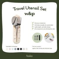 ราคา w p Travel Utensil Set ชุดส้อมช้อนสแตนเลสพร้อมเคสซิลิโคน (25602131335)