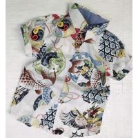 ราคา เชิ้ตแขนสั้นวินเทจเด็ก ผ้าคอตตอนอย่างดี ไซส์ S M L XL (3156292001)