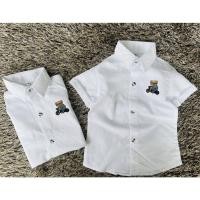 ราคา เชิ้ตแขนสั้นเด็กสีขาว คอจีน คอปก ผ้าคอตตอน ไซร์ S M L XL (23201318270)