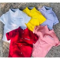 ราคา เชิ้ตแขนสั้นเด็กคอจีน แต่งกระเป๋าเท่ห์มาก (12598188381)