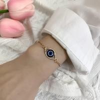 ราคา สร้อยข้อมือเพชรตาปีศาจทอง 18เค เครื่องประดับสแตนเลสไม่ซีดจางสําหรับผู้หญิง (51452621799)