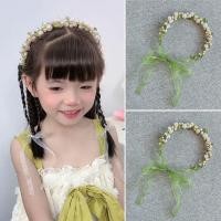 ราคา ที่คาดผมพวงมาลัยมุกใบไม้สีเขียว สไตล์นางฟ้า (45750632406)