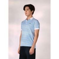ราคา CROCODILE AZURE BLUE STRIPE SLIM FIT POLO SHIRT เสื้อโปโลสีฟ้าเอเซอร์ลายริ้วทรงสลิมฟิต (43657144841)