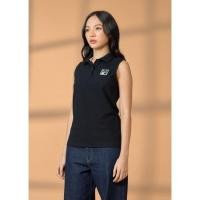 ราคา CROCODILE BLACK WOMEN TAPERED FIT SLEEVELESS POLO WITH EMBROIDERY เสื้อโปโลแขนกุดสีดำทรงเข้ารูปพร้อมลายปัก (26624972927)