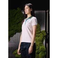 ราคา CROCODILE WHITE WOMEN TAPERED FIT POLO SHIRT MAGICAL FORES COLLAR WITH EMBROIDERY เสื้อโปโลสีขาวทรงเข้ารูป (52951309442)