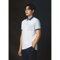 ราคา CROCODILE WHITE CUSTOM FIT POLO SHIRT WITH CHEST POCKET (40063288433)