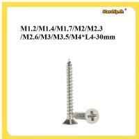 ราคา STARSHOP สกรู ชุบนิกเกิล แฉก เกลียวปล่อย ปลายแหลม น็อต Flat Head Phillip Tapping Screw M1 2 M1 4 M1 7 M2 M2 3 M2 6 M3 M3 5 M4 L4 30mm R0 TH1 (40621240523)